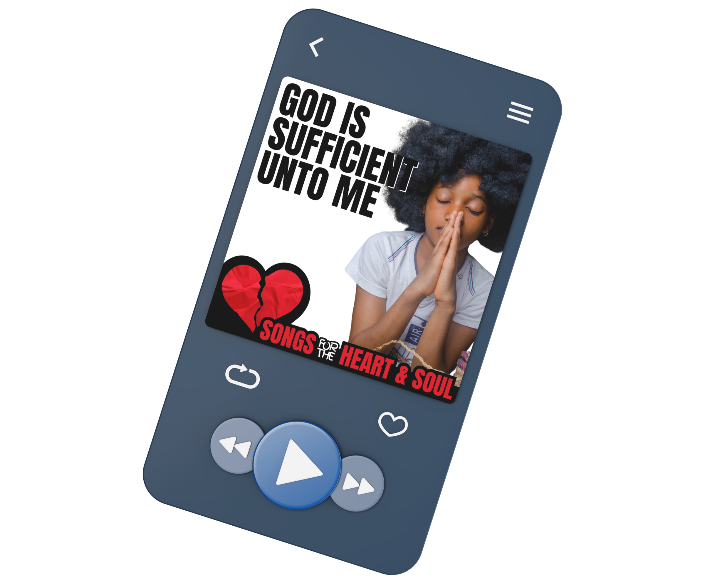 God Is Sufficient Unto Me Bahai gospel song media player mockup cover art