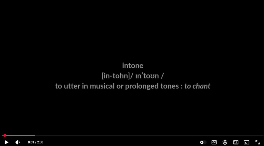 Intone O My Servant - Dictionary definition of Intone